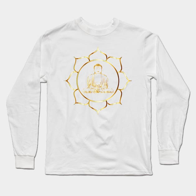 Buddha Long Sleeve T-Shirt by lemirbashir